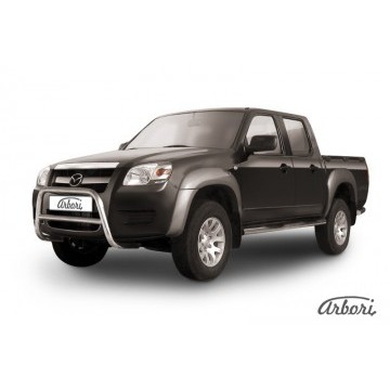 Кенгурятник d57 низкий  Arbori нерж. сталь для Mazda BT-50 2006-2011