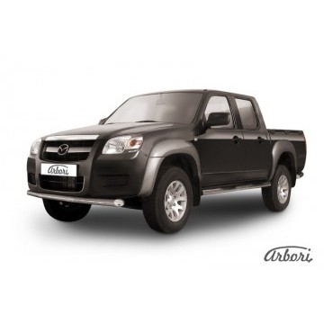 Защита переднего бампера d76 Arbori нерж. сталь для Mazda BT-50 2006-2011