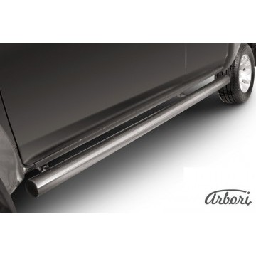 Защита порогов d76 труба Arbori нерж. сталь для Mazda BT-50 2006-2011