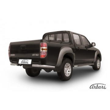 Защита заднего бампера d76 Arbori нерж. сталь для Mazda BT-50 2006-2011