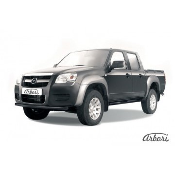 Защита переднего бампера d57 Arbori черн. для Mazda BT-50 2006-2011