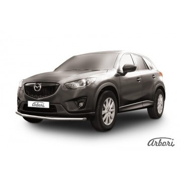 Защита переднего бампера d57 Arbori нерж. сталь для MAZDA CX-5 2015-2017