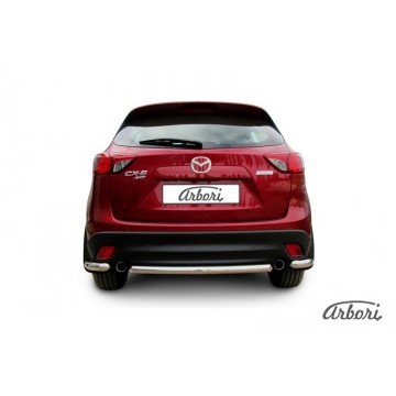 Защита заднего бампера d57  Arbori нерж. сталь для MAZDA CX-5 2015-2017