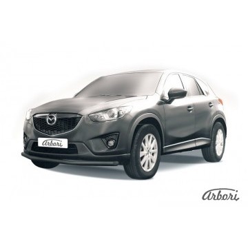 Защита переднего бампера d57 Arbori черн. для MAZDA CX-5 2015-2017