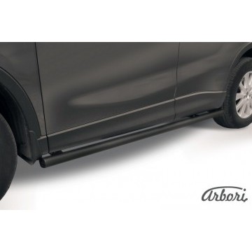 Защита порогов d57 труба Arbori черн. для MAZDA CX-5 2015-2017