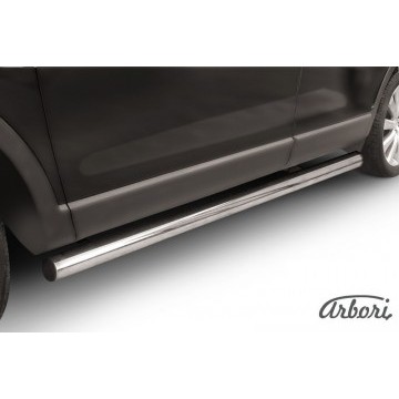 Защита порогов d76 труба Arbori нерж. сталь для Mazda CX-9 2007-2012