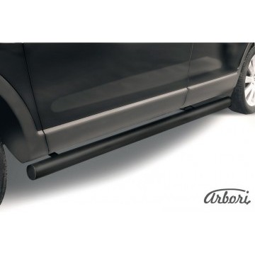 Защита порогов d76 труба Arbori черн. для Mazda CX-9 2007-2012