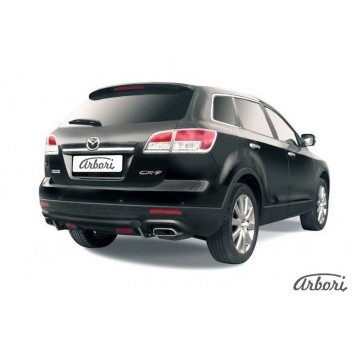 Защита заднего бампера d57 короткая Arbori черн. для Mazda CX-9 2007-2012