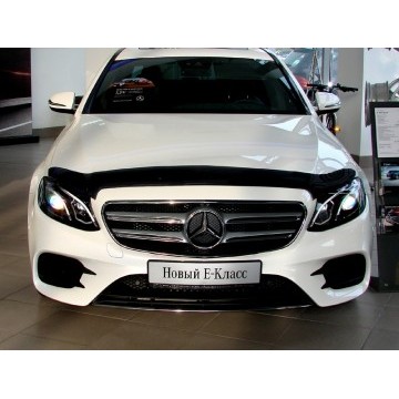Дефлектор капота темный Mercedes E класс SD, 2016-