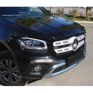 Дефлектор капота для Mercedes X-Class, 2017-, темный