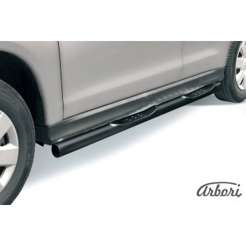 Защита порогов d76 с проступями Arbori черн. для Mitsubishi ASX 2015-2018