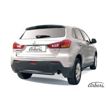 Защита заднего бампера d57 короткая Arbori черн. для Mitsubishi ASX 2015-2018