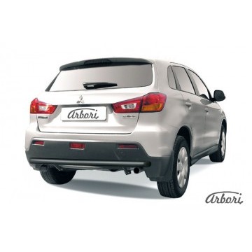 Защита заднего бампера d57 Arbori черн. для Mitsubishi ASX 2015-2018