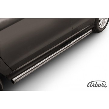 Защита порогов d57 труба Arbori нерж. сталь для MITSUBISHI ASX 2014-нв