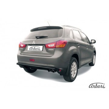Защита заднего бампера d57 Arbori черн. для MITSUBISHI ASX 2014-нв