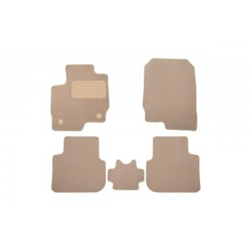 Коврики в салон Klever Premium MITSUBISHI Colt VII 5D АКПП 2003-2013, хб., 5 шт. (текстиль, бежевые)