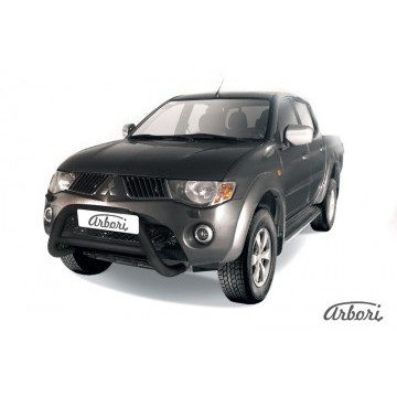 Кенгурятник d76 низкий Arbori черн. для MITSUBISHI L200 2006-2015