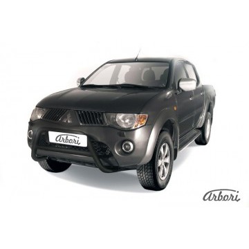 Кенгурятник d57 низкий  Arbori черн. для MITSUBISHI L200 2006-2015