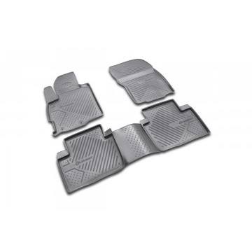 Коврики в салон MITSUBISHI Outlander XL 2005-2010, 2010-2012, 4 шт. (полиуретан, серые)
