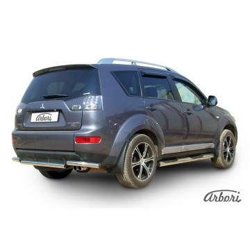 Защита заднего бампера d57 Arbori нерж. сталь для Mitsubishi OUTLANDER XL 2007-2009
