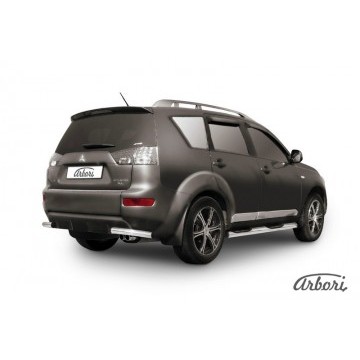 Уголки d57 Arbori нерж. сталь для Mitsubishi OUTLANDER XL 2007-2009