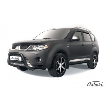 Кенгурятник d57 низкий  Arbori черн. для Mitsubishi OUTLANDER XL 2007-2009