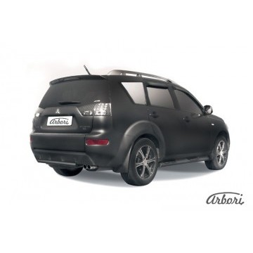 Защита заднего бампера d57 Arbori черн. для Mitsubishi OUTLANDER XL 2010-2012