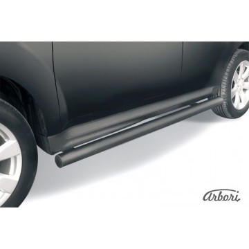 Защита порогов d76 труба Arbori черн. для Mitsubishi OUTLANDER XL 2010-2012