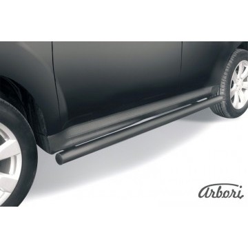Защита порогов d57 труба Arbori черн. для Mitsubishi OUTLANDER XL 2010-2012