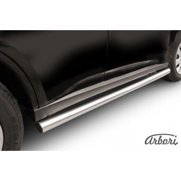 Защита порогов d57 труба Arbori нерж. сталь для MITSUBISHI Outlander 2013-2014