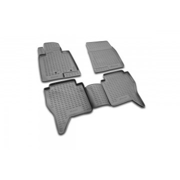 Коврики в салон MITSUBISHI Pajero IV (V80), 2006->, 4 шт. (полиуретан, серые)
