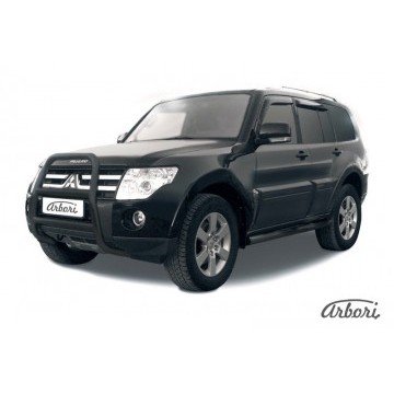 Кенгурятник d57 высокий  Arbori черн. для Mitsubishi PAJERO IV 2014-нв