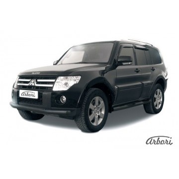 Защита переднего бампера d76 Arbori черн. для Mitsubishi PAJERO IV 2014-нв