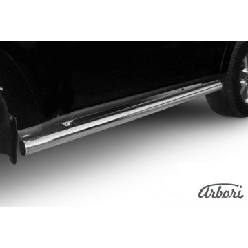 Защита порогов d76 труба Arbori нерж. сталь для Mitsubishi PAJERO SPORT 2002-2010