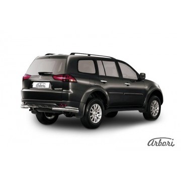 Уголки d57+d42 двойные Arbori нерж. сталь для Mitsubishi PAJERO SPORT 2002-2010
