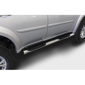Пороги с проступями d76, Mitsubishi Pajero Sport 2013-, MIPS.81.1887