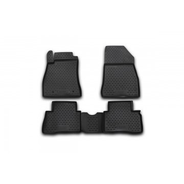 Коврики в салон NISSAN Juke, 2010-2014, 2014-> крючок T/L 4 шт. (полиуретан)