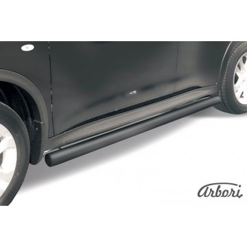 Защита порогов d76 труба Arbori черн. для Nissan JUKE 2011-2014