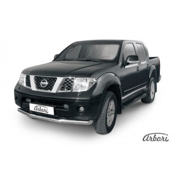Защита переднего бампера d76 Arbori нерж. сталь для Nissan NAVARA 2014-нв