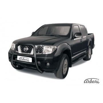 Кенгурятник d76 высокий Arbori черн. для Nissan NAVARA 2014-нв