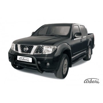 Кенгурятник d76 низкий Arbori черн. для Nissan NAVARA 2014-нв