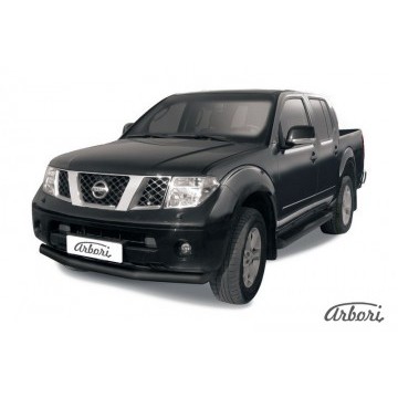 Защита переднего бампера d76 Arbori черн. для Nissan NAVARA 2014-нв