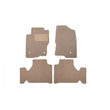 Коврики в салон Klever Premium NISSAN Navara АКПП 2010->, пик., 4 шт. (текстиль, бежевые)