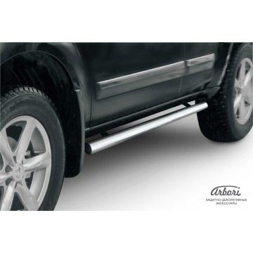 Защита порогов d76 труба Arbori нерж. сталь для Nissan PATHFINDER 2004-2010