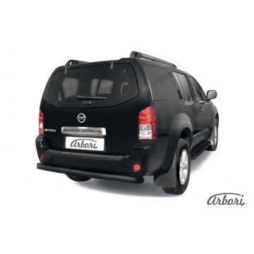 Защита заднего бампера d76 Arbori черн. для Nissan PATHFINDER 2004-2010