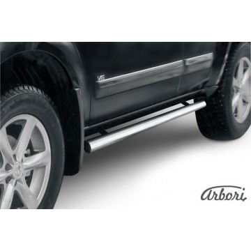 Защита порогов d76 труба Arbori нерж. сталь для Nissan PATHFINDER 2011-2014