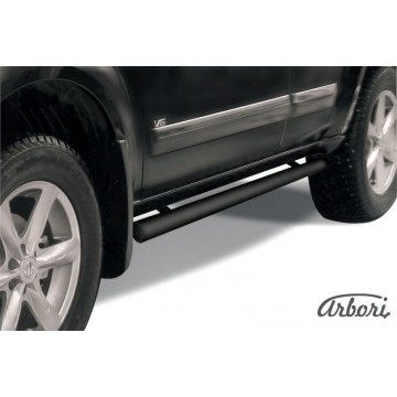Защита порогов d76 труба Arbori черн. для Nissan PATHFINDER 2011-2014