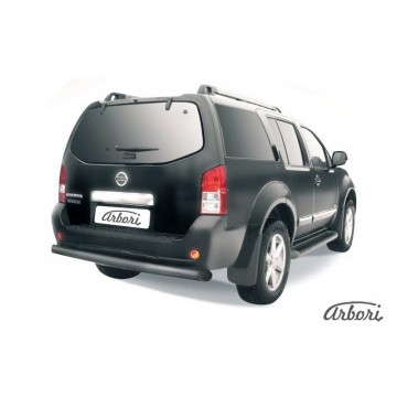 Защита заднего бампера d76 Arbori черн. для Nissan PATHFINDER 2011-2014