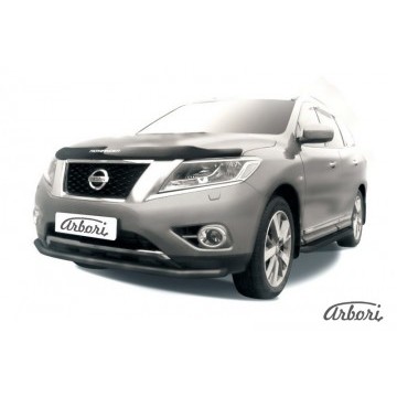 Защита переднего бампера d57 Arbori черн. для NISSAN Pathfinder 2014-нв