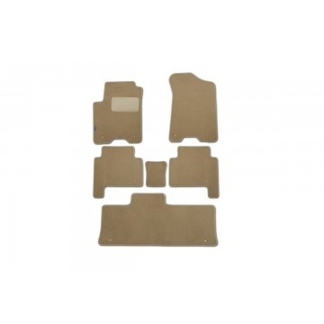 Коврики в салон NISSAN Patrol АКПП 2010->, внед., 6 шт. (текстиль, бежевые)